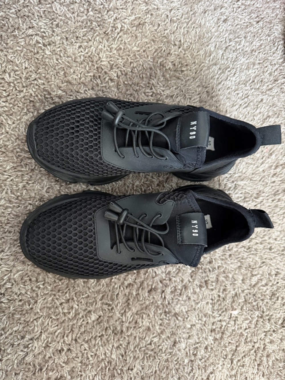 Steve Madden Black Breathable Mesh Sneakers